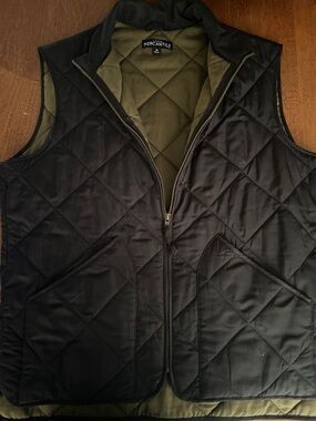 Quilted Black/Olive Vest